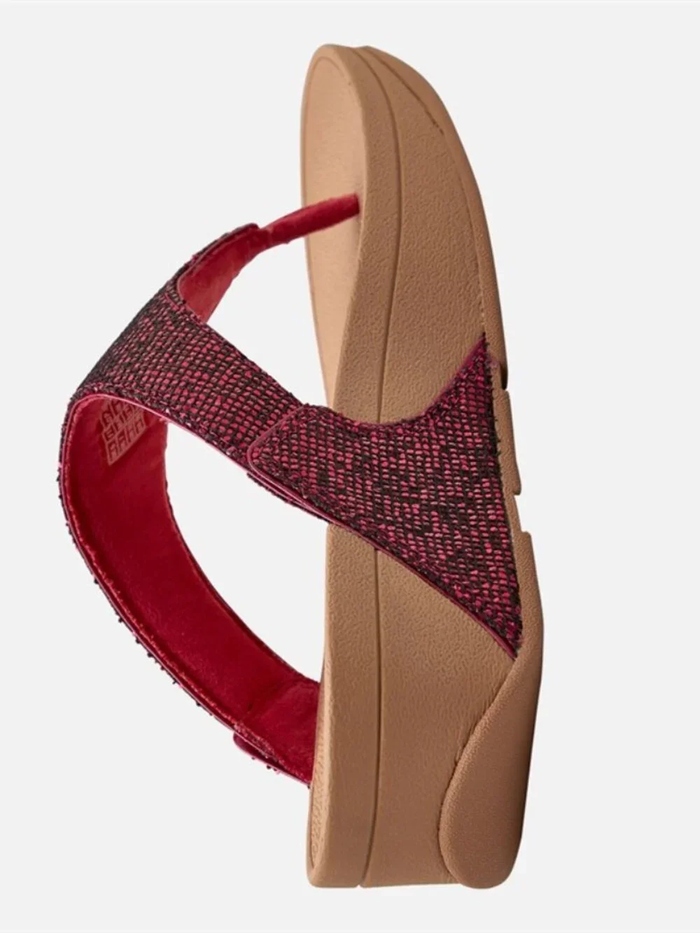 NIB FitFlop Lulu Glitterball Toe-Post Sandals - Raspberry 7.5